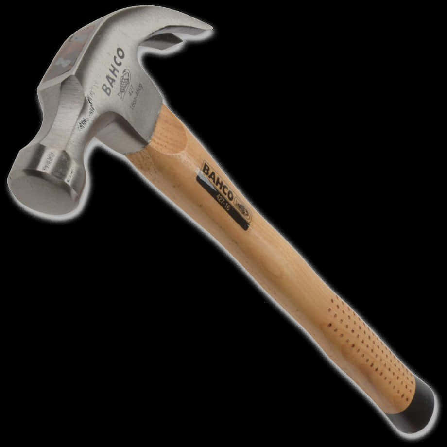 A Hammer With A Wooden Handle