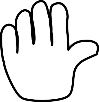 Black Hand Drawing On Transparent Background