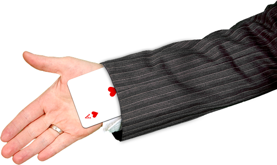 A Hand With A Card In The Sleeve