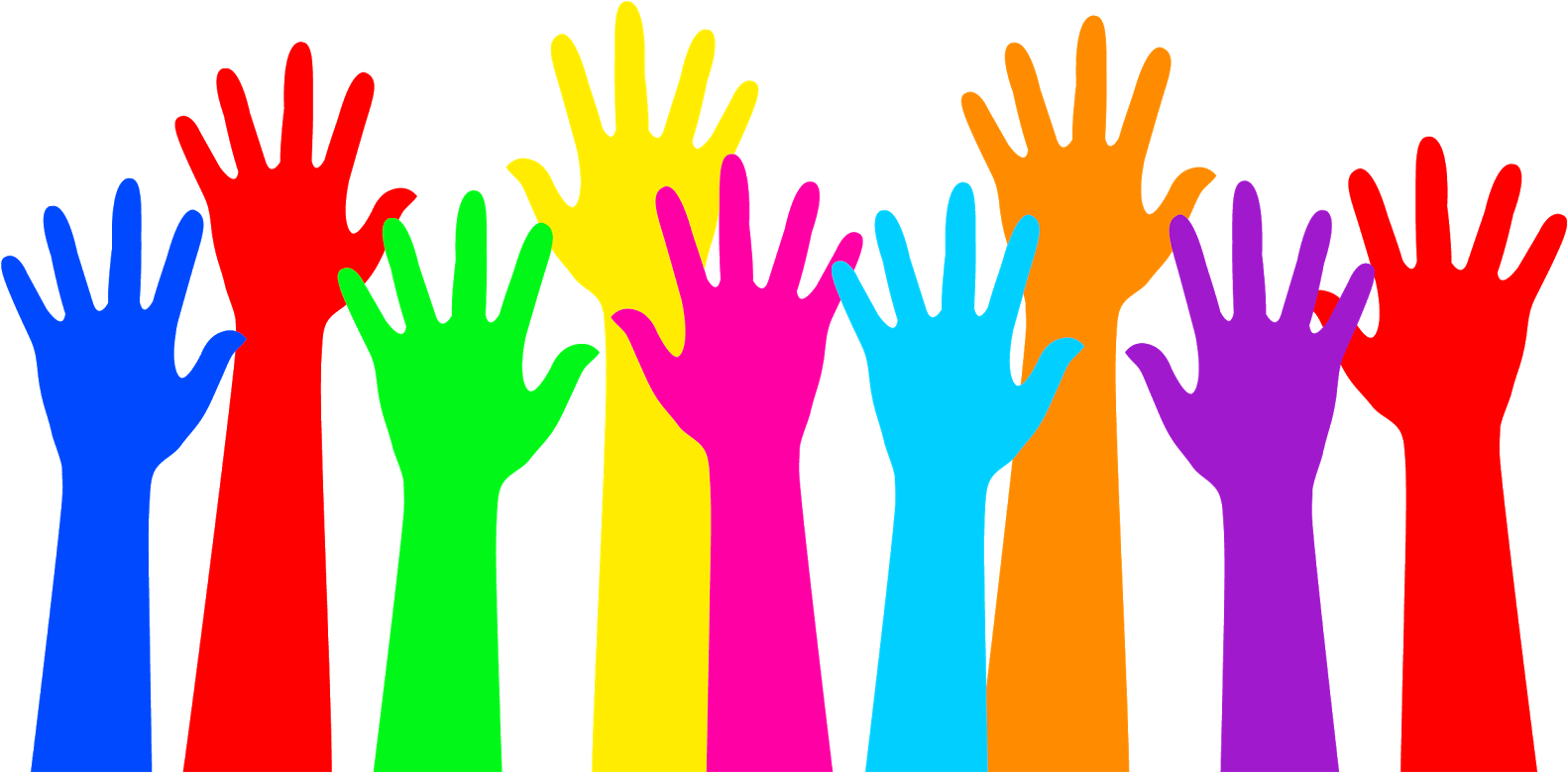 A Group Of Colorful Hands