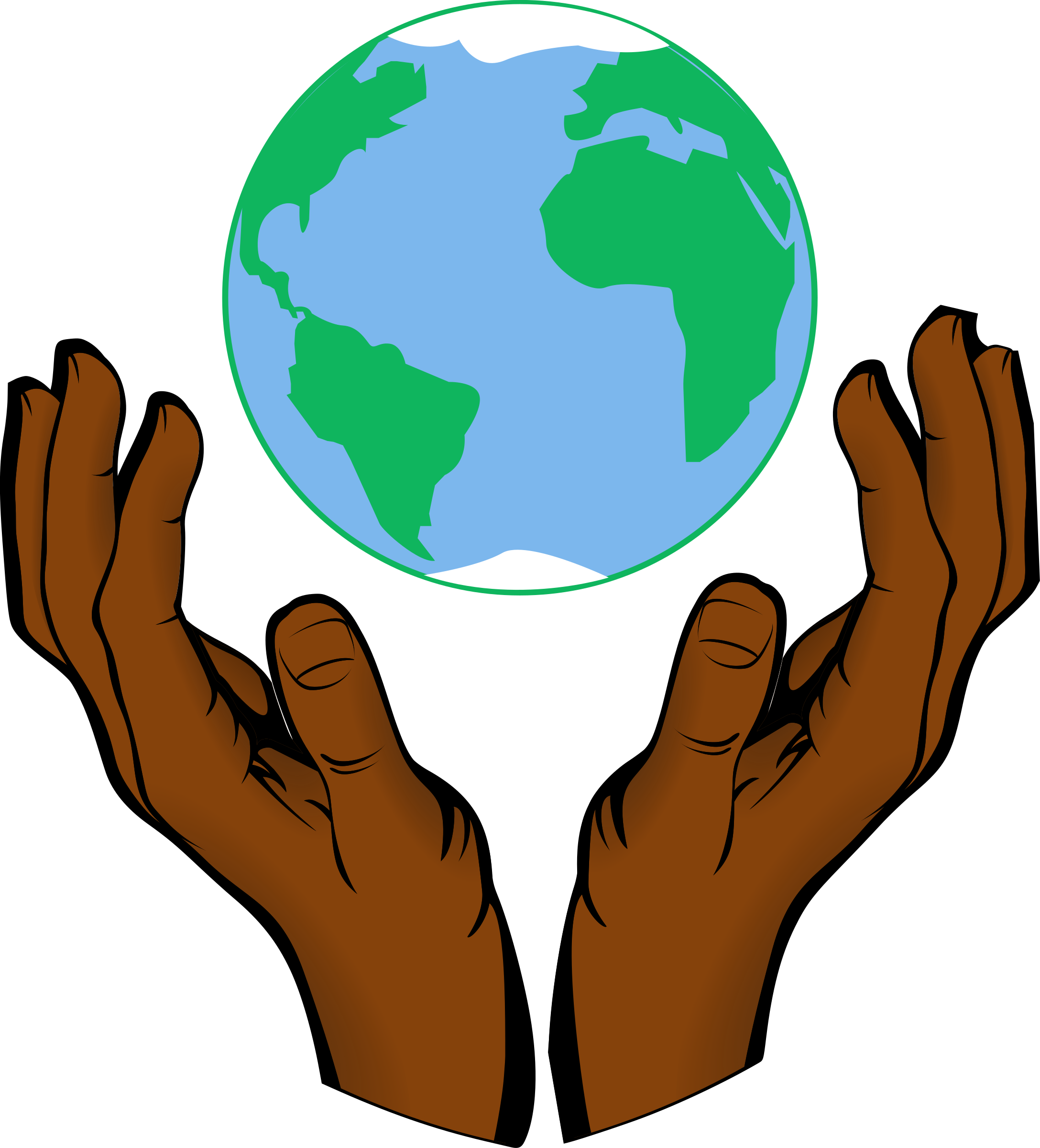 Hands Holding A Planet Earth