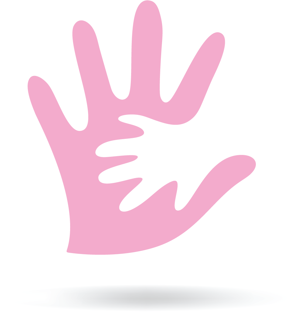 A Pink Hand And A Black Background