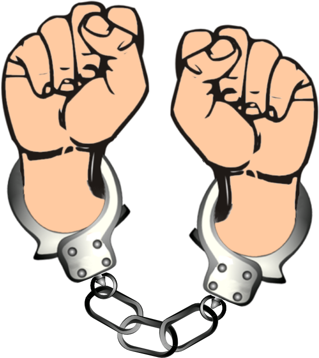 A Pair Of Hands In Handcuffs