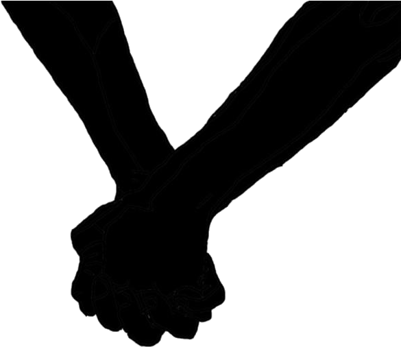 A Silhouette Of Two Hands
