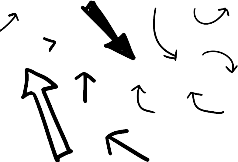 Hand Drawn Arrows Png 783 X 534