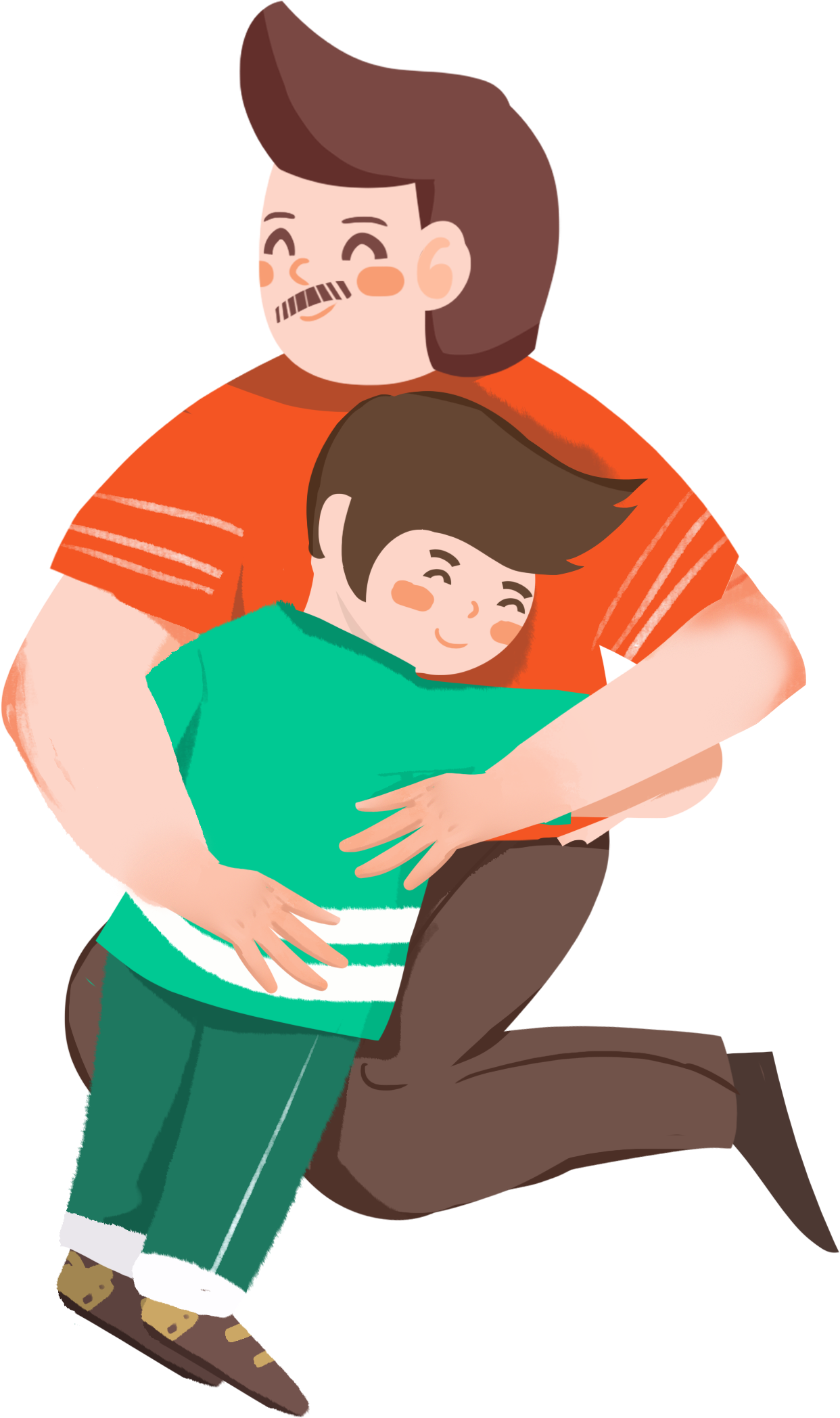 A Man Holding A Boy