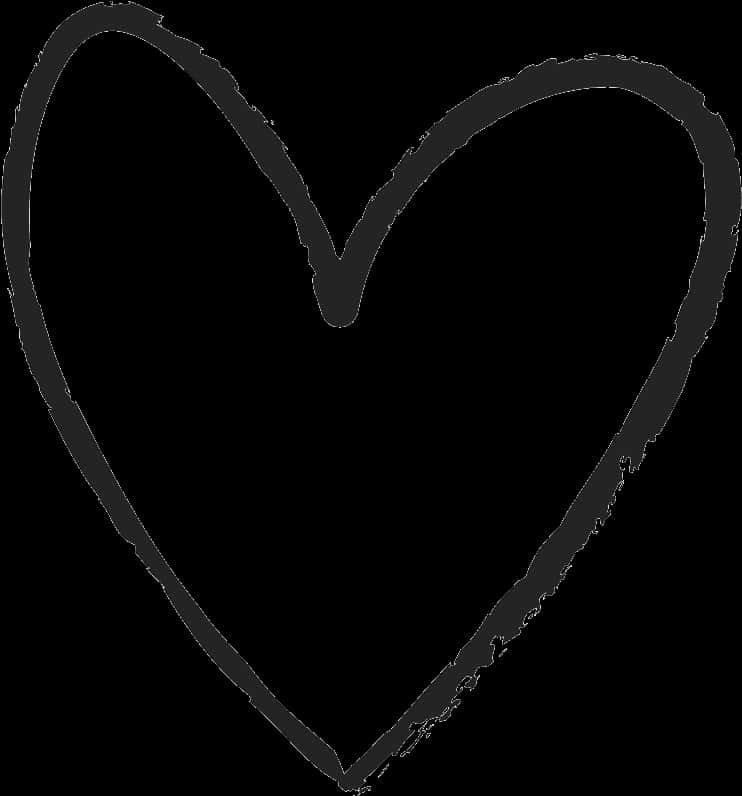 A Heart Drawn In Black
