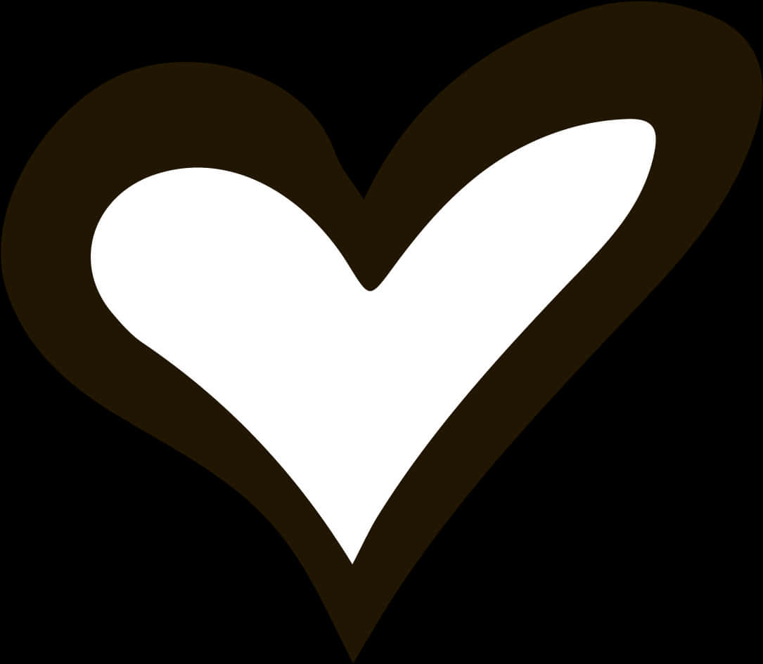 A White Heart On A Black Background
