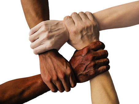 A Group Of Hands Holding Each Other