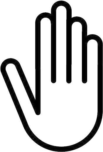 A Hand With A Black Outline