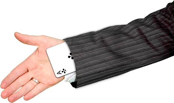 Hand With Card In Sleeve