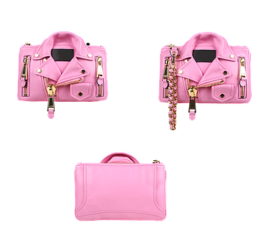 A Pink Handbag With A Zipper