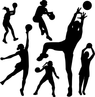 A Black Background With A Couple Of People