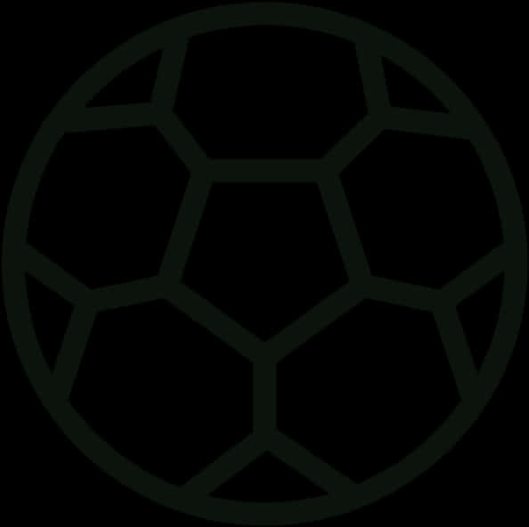 A Black And White Image Of A Football Ball