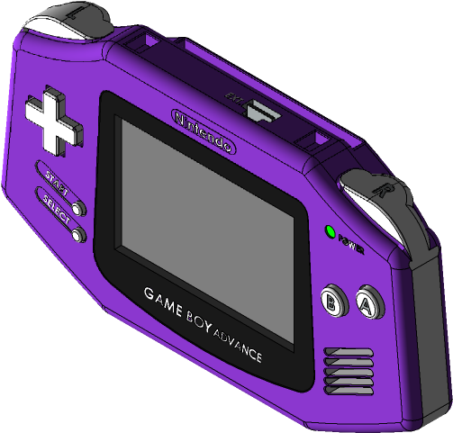 A Purple Handheld Gaming Device