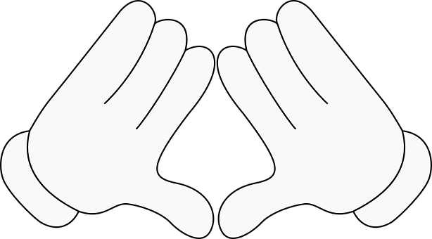 A Pair Of Hands In A Black Background