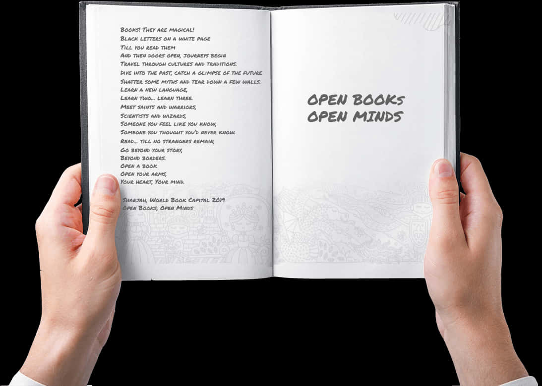 Hands Holding An Open Book