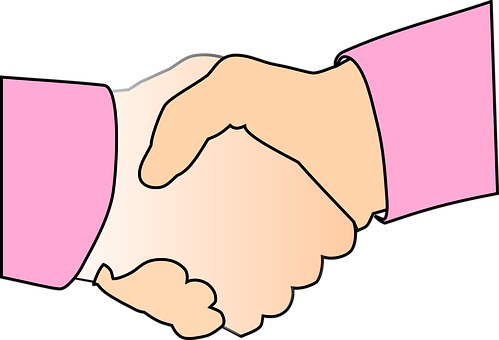 Pink Handshake
