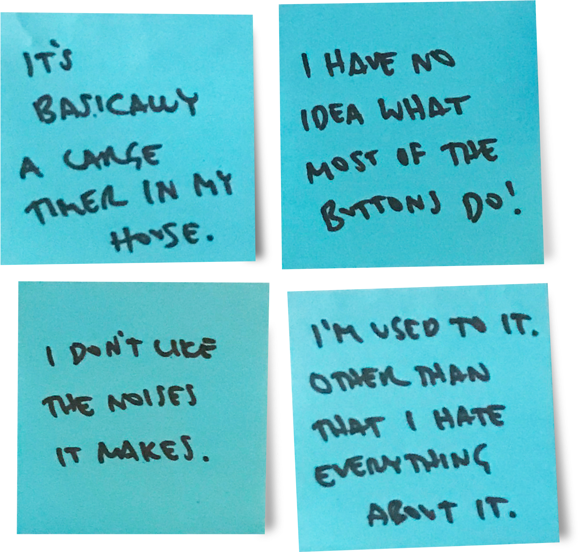 A Group Of Blue Post It Notes
