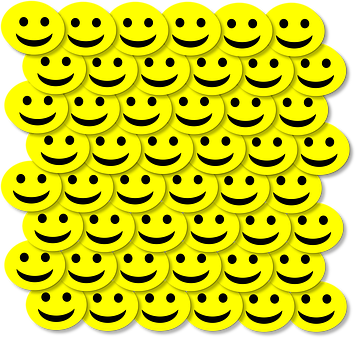 A Group Of Yellow Smiley Faces