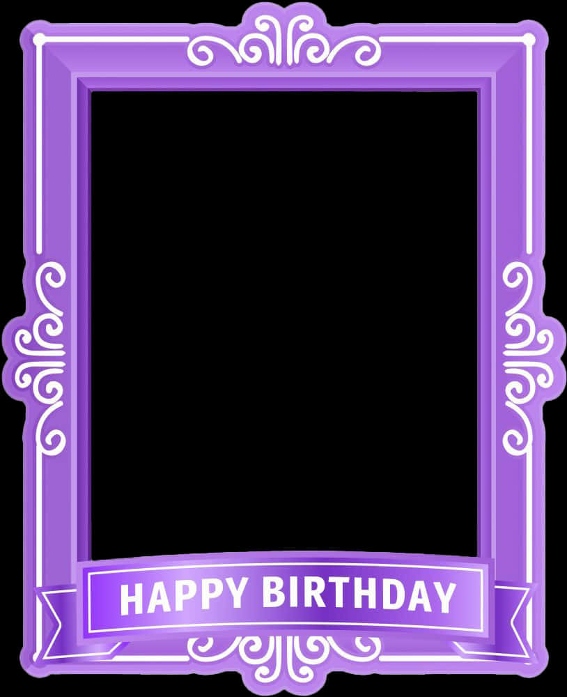 A Purple Frame With White Text