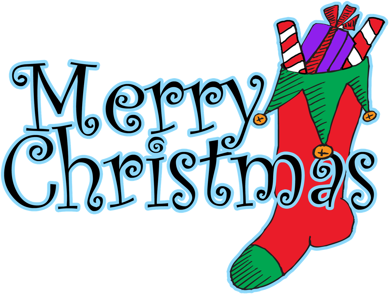 Happy Christmas Clip Art - Merry Christmas In Words, Hd Png Download