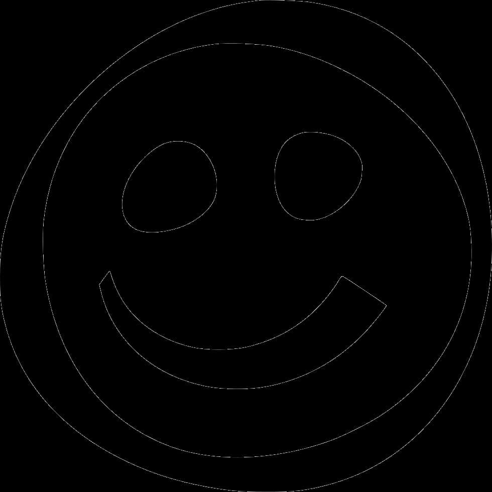 A Black Smiley Face With A Black Background