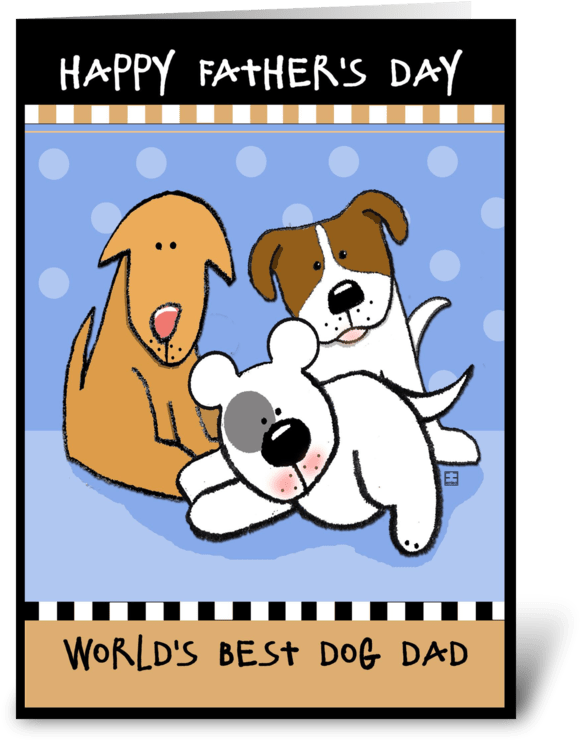 A Card With Dogs And A Dog Toy