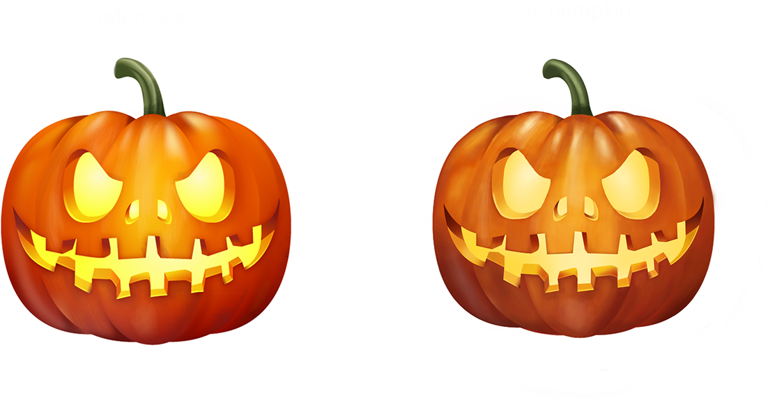 A Couple Of Carved Pumpkins