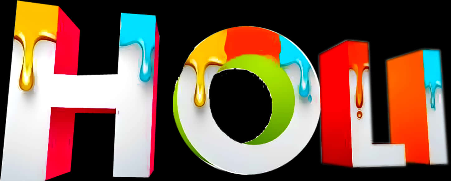 A Colorful Paint Dripping On A White Circle