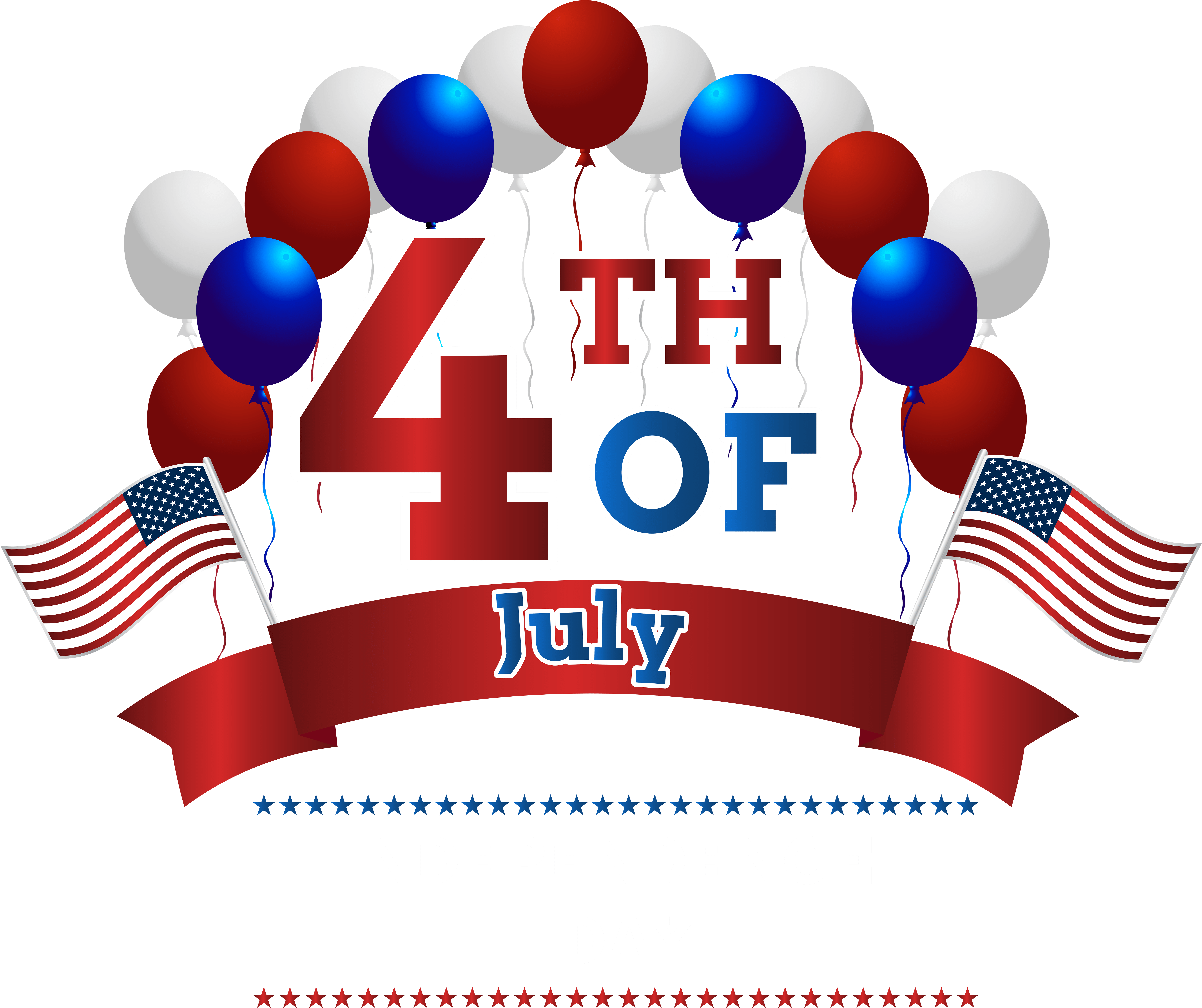 Happy Independence Day 4th July Png Clip Art Image - Happy 4th Of July Png, Transparent Png