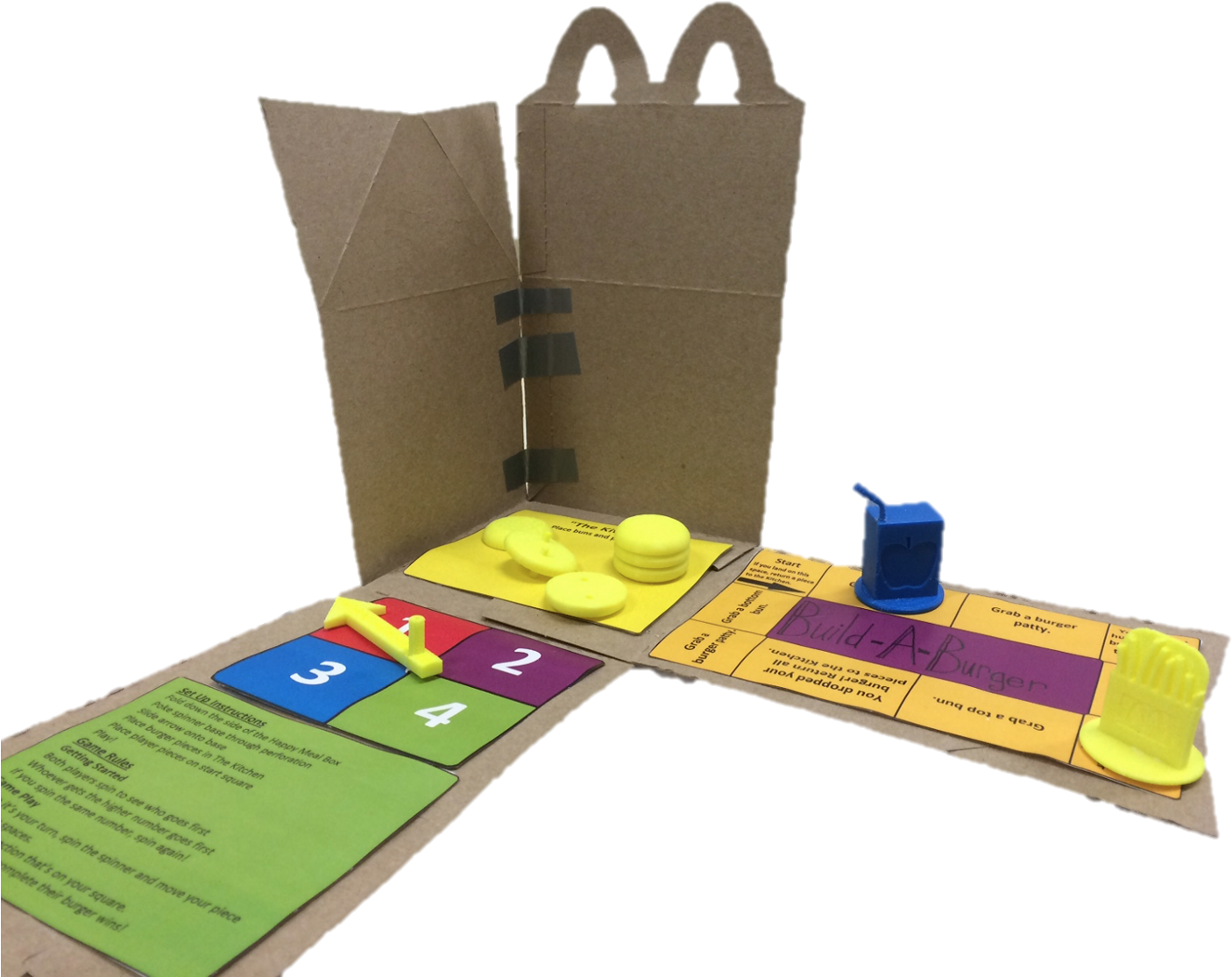 A Cardboard Box With A Game Board