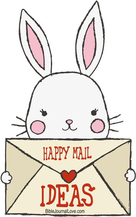 A Cartoon Bunny Holding A Letter