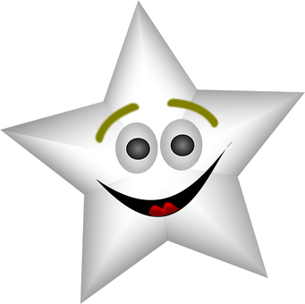 A Black Star With Eyes And A Smile