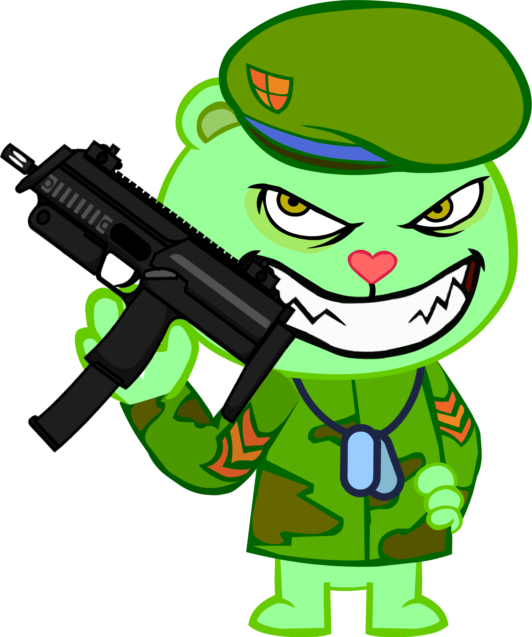 Happy Tree Friends Flippy Png - Flippy Happy Tree Friends Png, Transparent Png