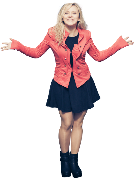 Happy Young Woman Standing In Casual Clothes Png Image - Happy Woman Standing Png, Transparent Png