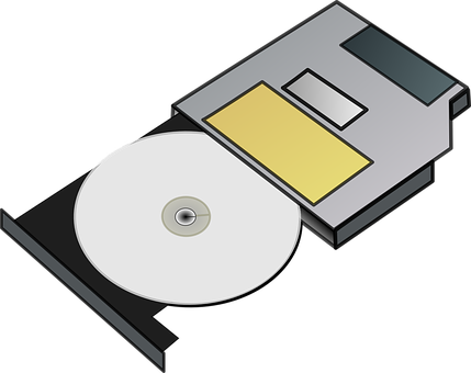 A Computer Disk With A Disc In It