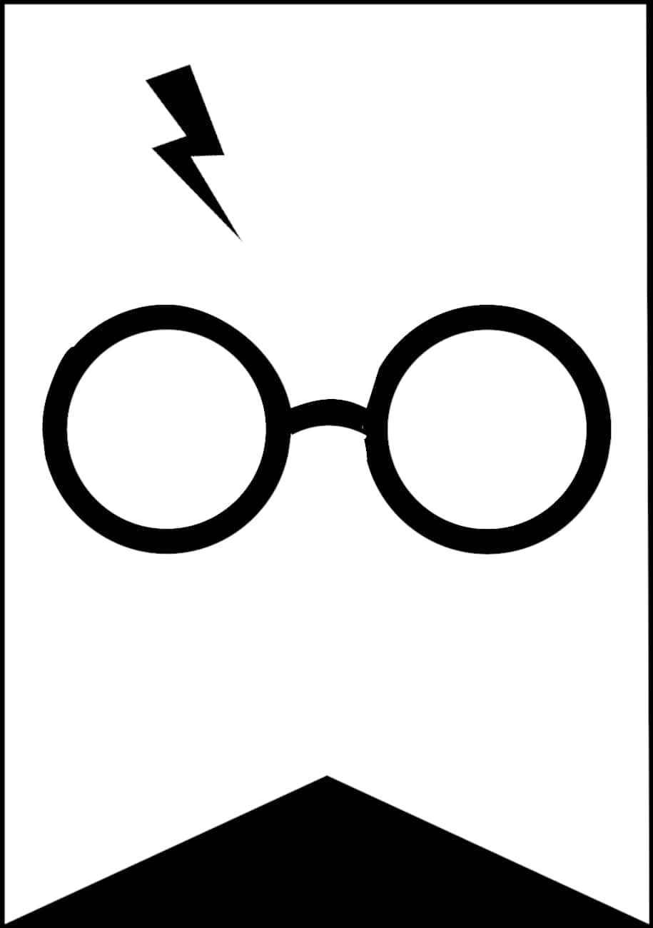 A Black And White Card With Glasses