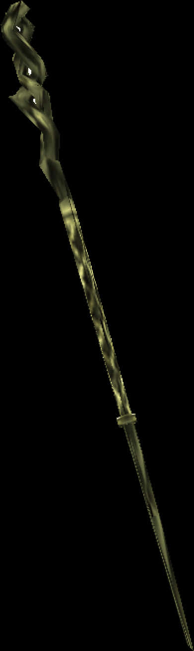 A Long Sword With A Black Background