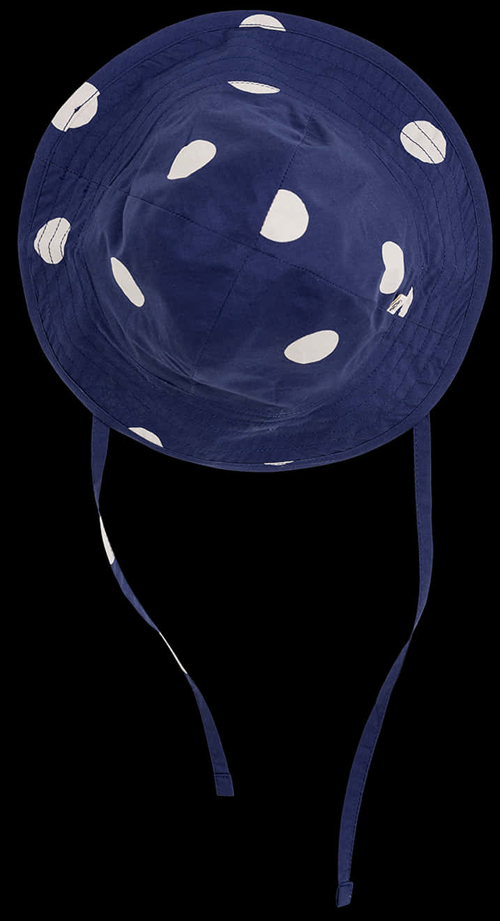 A Blue Hat With White Dots