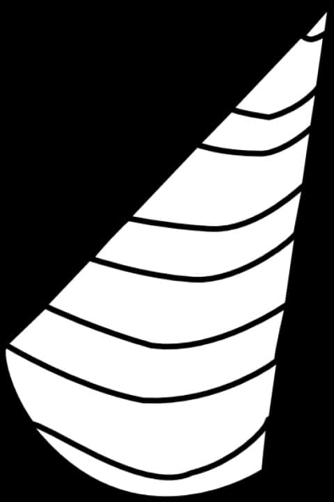 A White Cone With Black Stripes