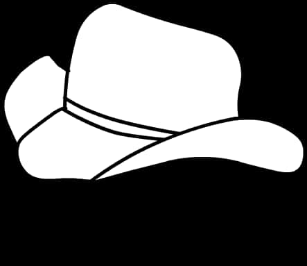 A White Hat On A Black Background