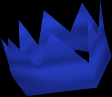 A Blue Crown On A Black Background