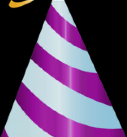 A Purple And White Striped Party Hat