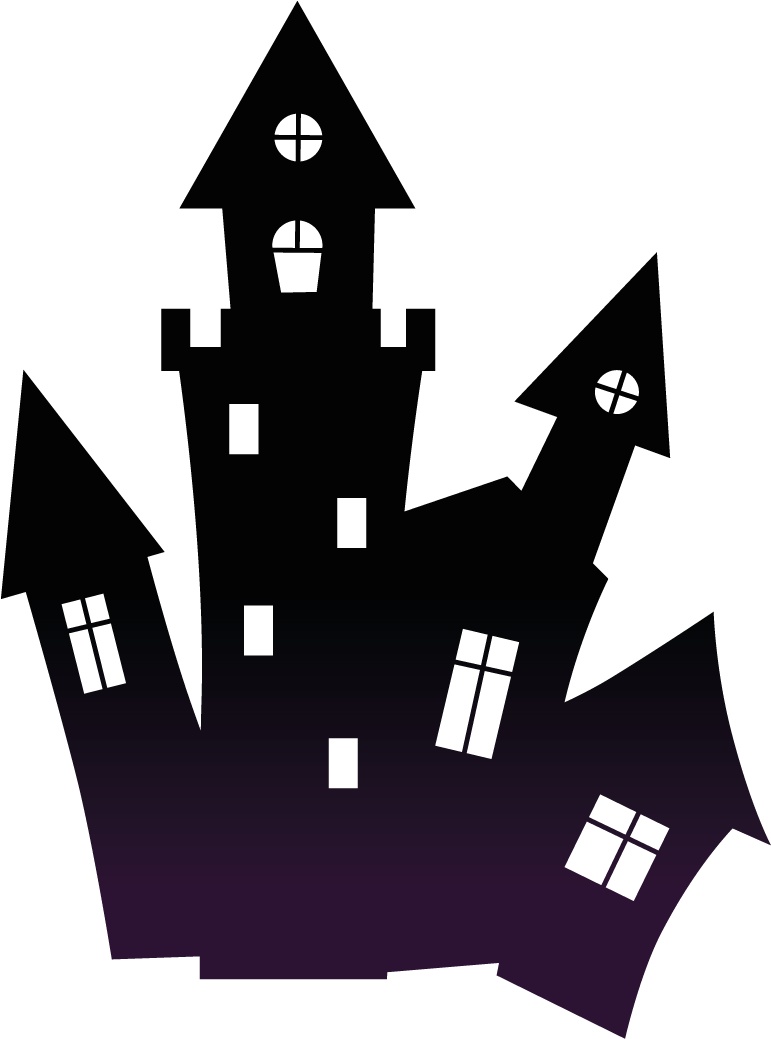 A Silhouette Of A Haunted House