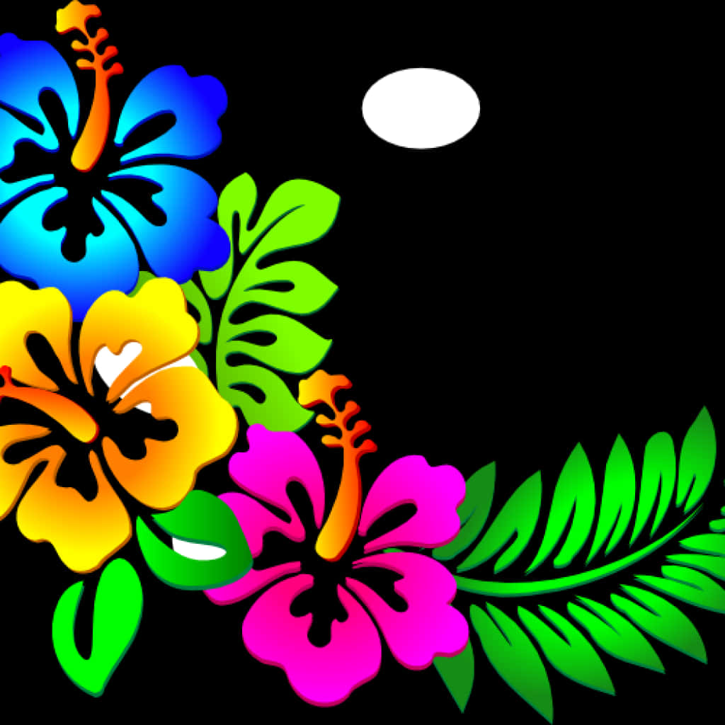 Hawaiian Border Clip Art Hawaiian Clip Art Borders - Beautiful Flower Border Design, Hd Png Download