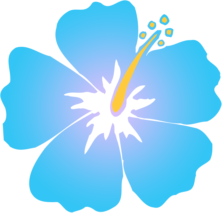 A Blue Flower With Yellow Center