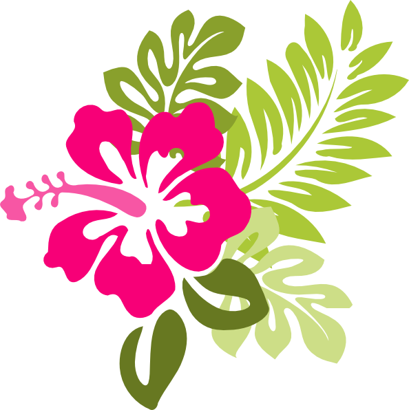Hawaiian Flower Clip Art - Red Hawaiian Flower Clip Art, Hd Png Download