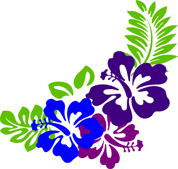 A Colorful Flowers And Leaves On A Black Background