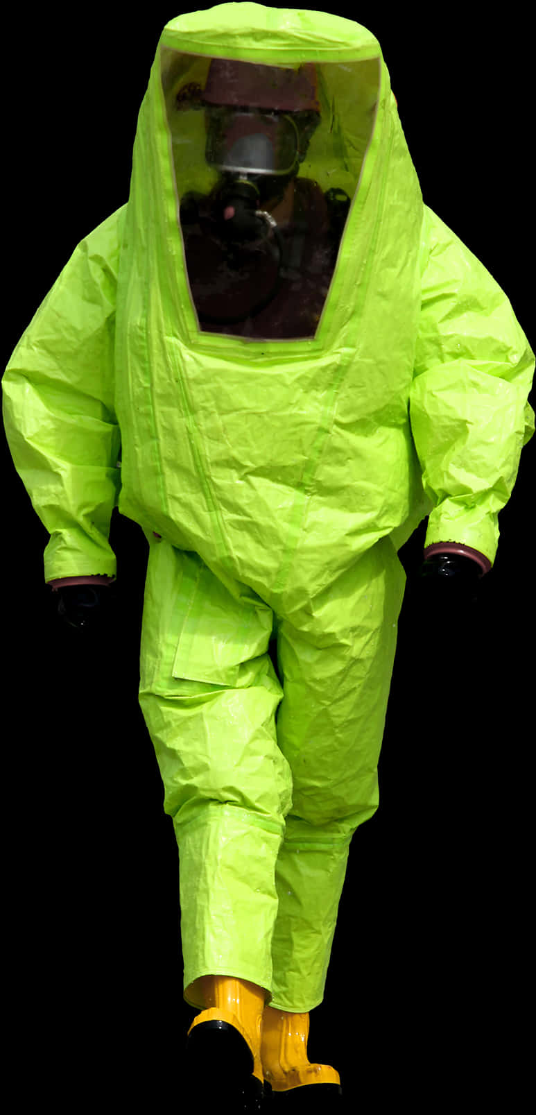 A Person In A Protective Suit